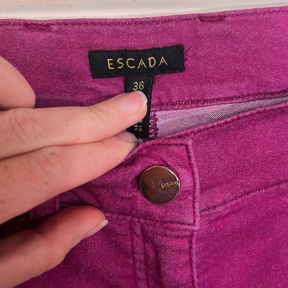 Escada Tourmaline Pink Mid Rise Skinny Jeans, Women’s Size 6 - Picture 3 of 11